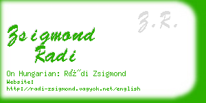 zsigmond radi business card